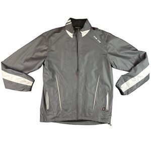 Korean Men's Grey and Silver Track Jacket